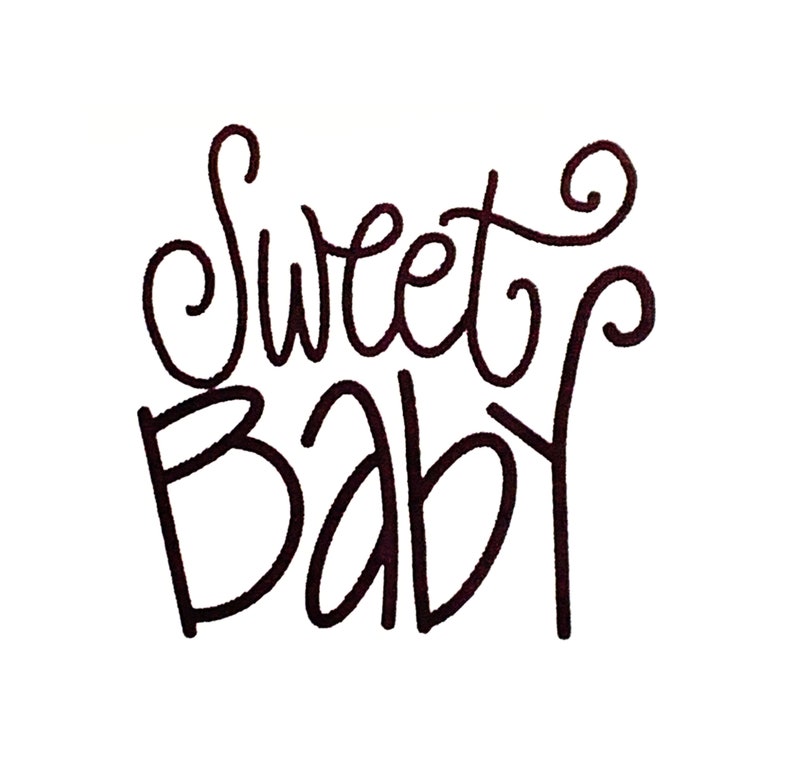 Sweet Baby Cling Rubber Stamp Words Sentiments Verse by Etsy