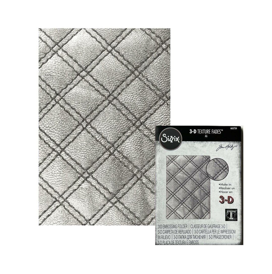 Quilted Embossing Folder 3D Tim Holtz Sizzix Craft Folders Etsy