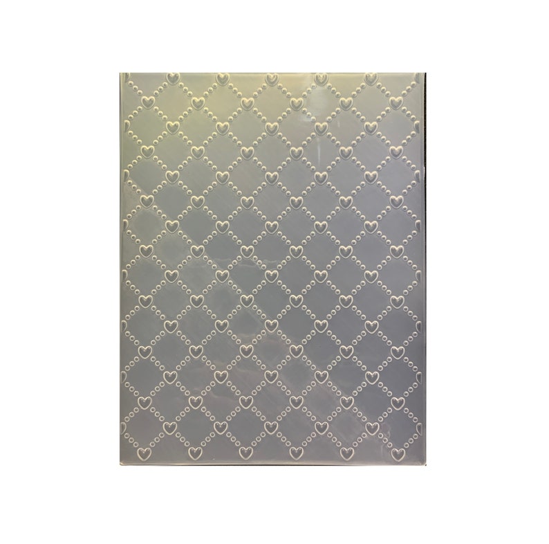 Embossing Folder Quilted Heart Plaid 3D by Creative Etsy