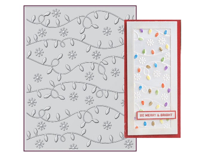 Christmas Lights Embossing Folder 3D Christmas Creative Expressions