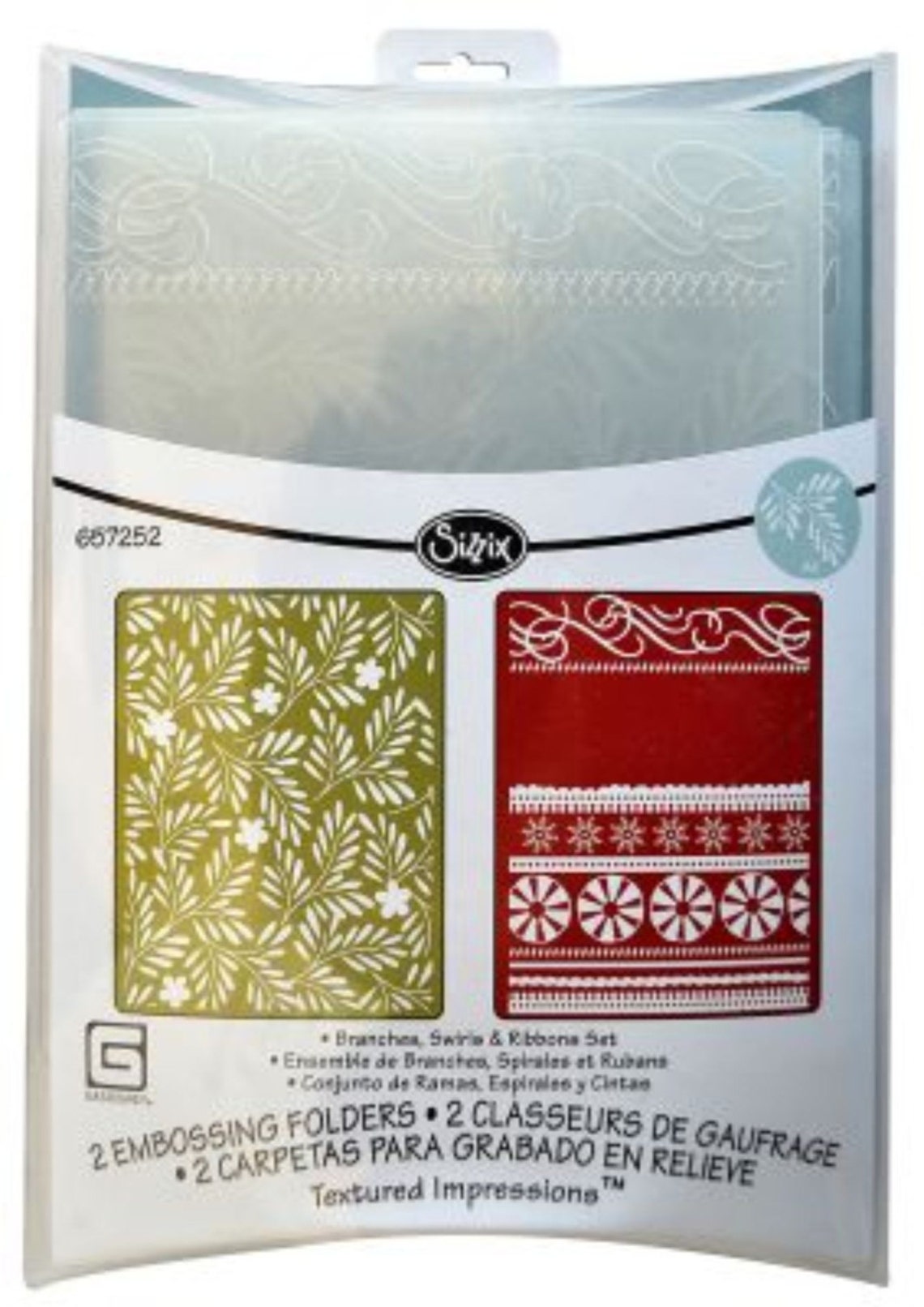 Christmas Sizzix Embossing Folders Basic Gray 657849 Etsy