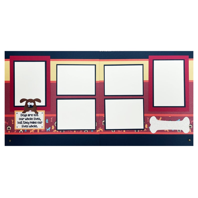 Dog Page Kit Make our lives whole Double Pages 12x12 Includes Everything to create /& Directions,Scrapbooking DIY Layout Animals,Puppy,Pet