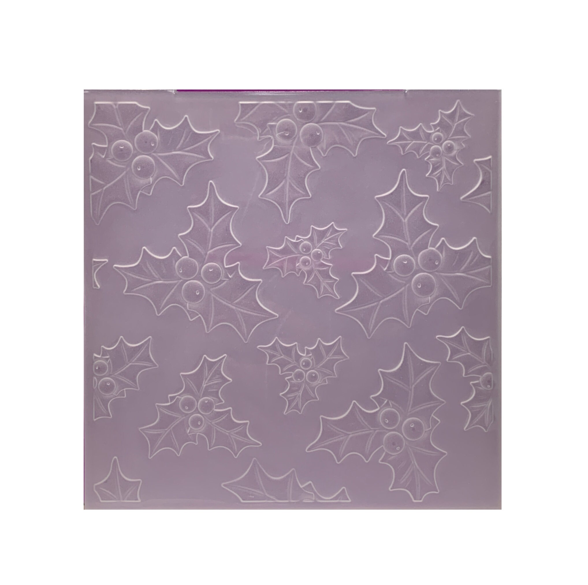 Embossing Folder Holly Leaves Berries 3D Nellie Snellen Etsy
