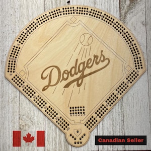 Plateau de cribbage des Dodgers de Los Angeles, soirée jeux, cadeau sport, ensemble de cribbage, cadeau pour fan des Dodgers, fête des pères, fête des mères, anniversaire