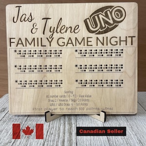 UNO plateau de jeu, plateau de jeu en bois, jeu de cartes, activité familiale, cadeau pour les amateurs de jeux, fête des pères, fête des mères, cadeau d'anniversaire, cadeau de mariage