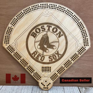 Planche de cribbage de baseball des Red Sox de Boston, soirée jeux, cadeau sport, ensemble de cribbage, cadeau pour fan des Red Sox, fête des pères, fête des mères, cadeau d'anniversaire