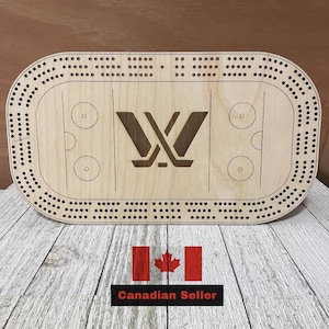 PWHL Cribbage Board, benutzerdefiniertes Hockey-Themen-Spielbrett, perfektes Geschenk für Frauen-Hockey-Fans, Geburtstagsgeschenk, Vatertag, Muttertag,