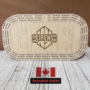PWHL New York Sirens Cribbage Board, Benutzerdefinierte Hockey-Themen Spielbrett, Geburtstagsgeschenk, Vatertag, Muttertag, Hochzeitsgeschenk, Housewarming