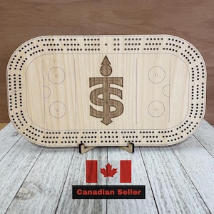 Planche de cribbage PWHL Toronto Sceptres, Plateau de jeu personnalisé sur le thème du hockey, Fans de hockey féminin, Cadeau d'anniversaire, Fête des pères, Fête des mères, Mariage