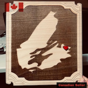 Panneau de fierté de la ville natale de l'île du Cap-Breton, décoration murale canadienne, oeuvre d'art de la fierté du Canada, conception de carte CB, fête des pères, fête des mères, mariage,