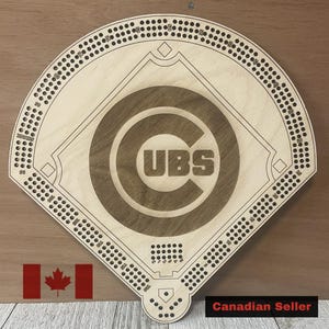 Tabuleiro de Críquete de Beisebol do Chicago Cubs, Jogo de Críquete da MLB, Presente para Fãs de Esportes, Fanáticos do Cubs, Dia dos Pais, Dia das Mães, Aniversário, Casamento
