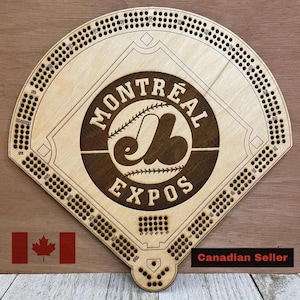 Planche de cribbage de baseball des Expos de Montréal, jeu de cribbage de la MLB, cadeau de fan, fanatiques des Expos, souvenirs des Expos de Montréal, fête des pères, fête des mères,