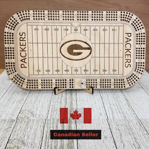 Planche de cribbage Green Bay Packers, jeu unique, cadeau pour fan de sport, passionné de football, fête des pères, fête des mères, cadeau d'anniversaire, mariage