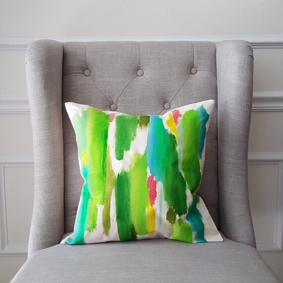 Items similar to Watercolor Throw Pillow, Handpainted, Indoor/Outdoor