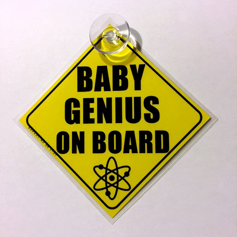 Baby Genius on Board Car Window Sign - Etsy