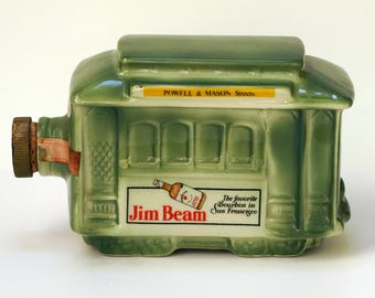 San Francisco Jim Beam Cable Car whiskey decanter, trolley, 1965