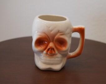 Vintage skull mug, tiki, DW120, 1960s