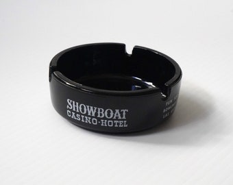 Vintage Showboat Casino Hotel ashtray "Fun for Everyone" Bowling-Bingo-Dining, Las Vegas, Nevada, 1960s