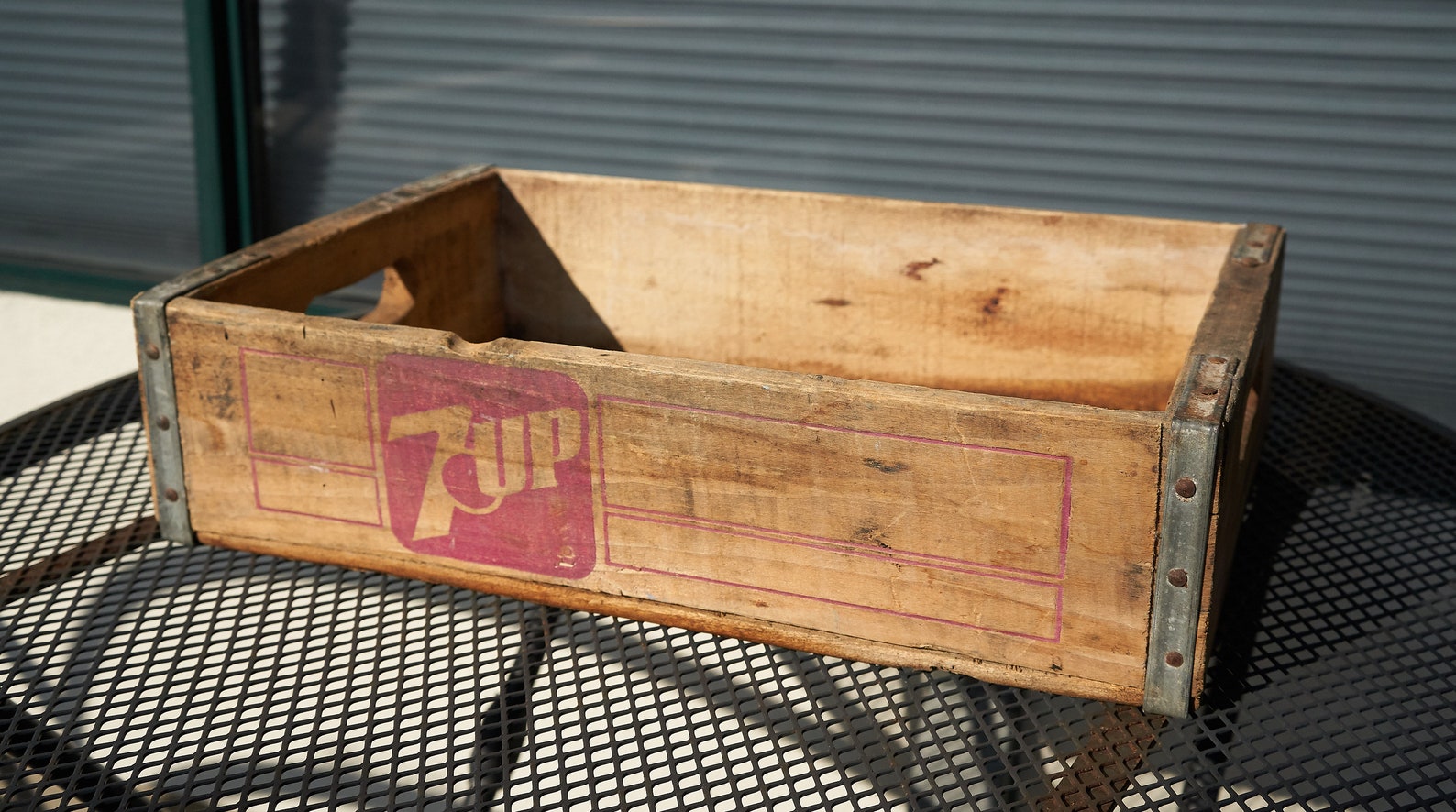 Vintage 7Up Wooden Soda Crate Natural wood crate for Etsy