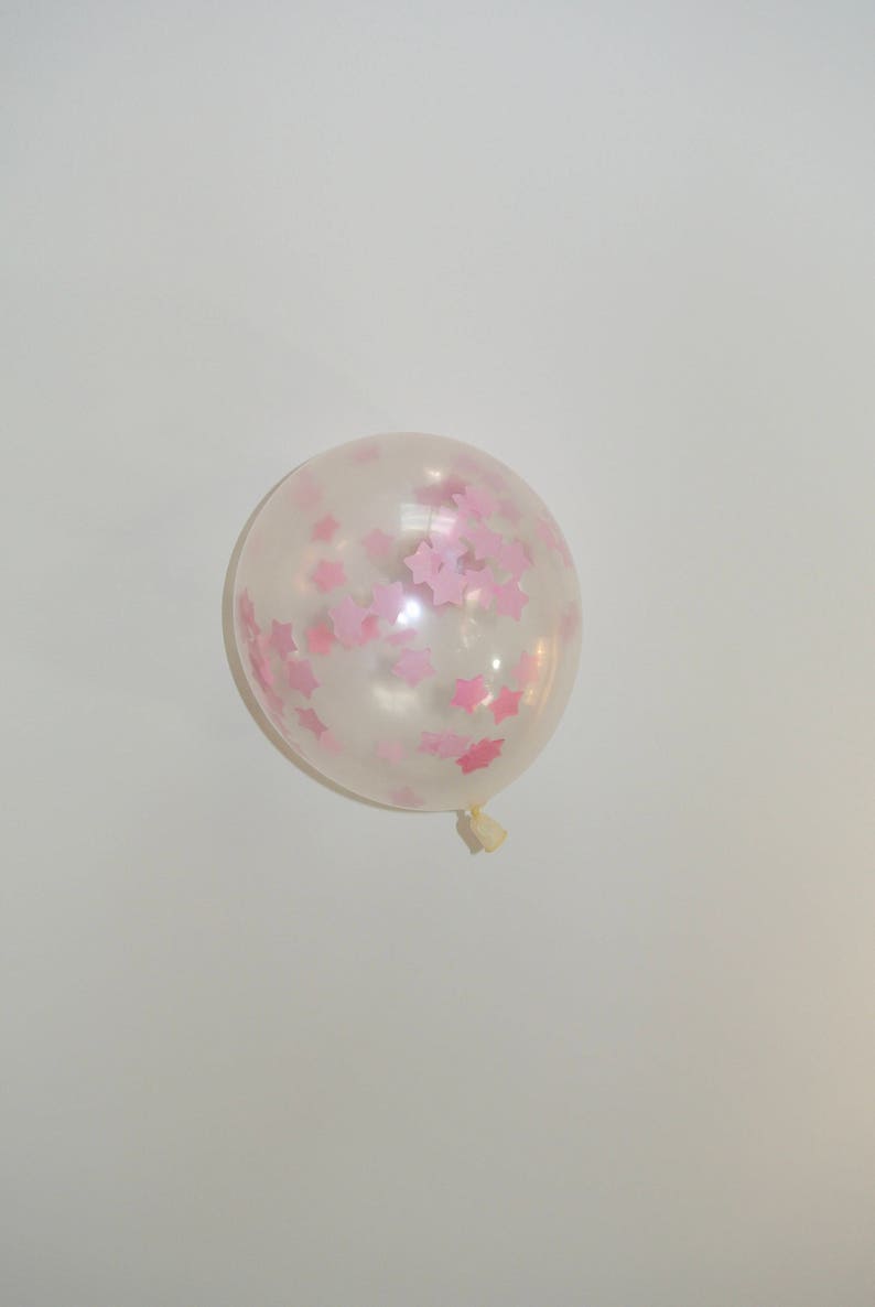 Twinkle Twinkle Little Star Decor It/'s a Girl Baby Shower Confetti Balloon Pink- 12 inch Paper Rabbit- Pink Birthday Decor