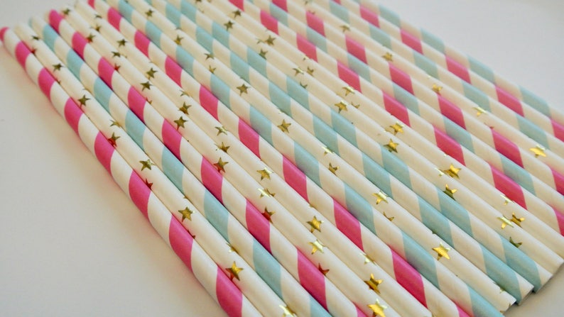 Twinkle Twinkle Little Star Gender Reveal Baby Shower Decor By Paper Rabbit Star Straws Twinkle Twinkle Little Star Baby Shower Decor