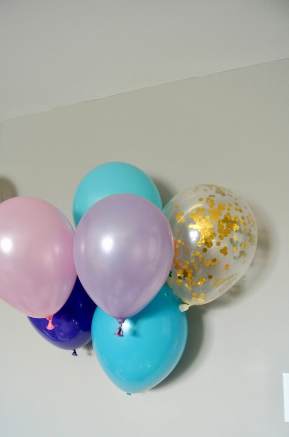 Purple Gold Light Purple Pink Teal And Aqua 12 Inch Etsy