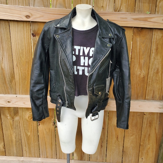 1980's leather motorcycle jacket