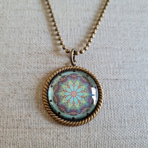 1° collana mandala bronzo turchese