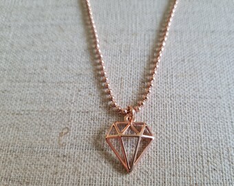 1 St. Kette Diamant-Anhänger rosegold