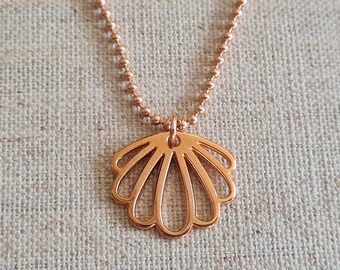 1 pc necklace shell rose gold