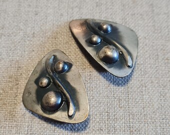 Ear clips by Brutalist artist Dieter Knobloch, 1970s
