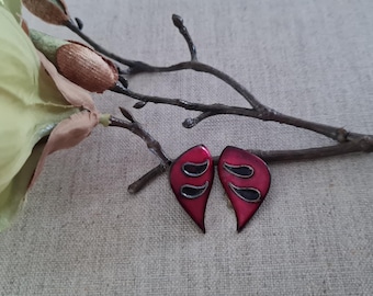 Enamel ear clips, 1960s/70s