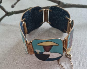 Leyser Moderniste enamel bracelet, 1950s/60s