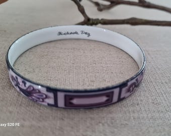 Enamel bangle, Art Nouveau style, M. Frey Austria, 1970s