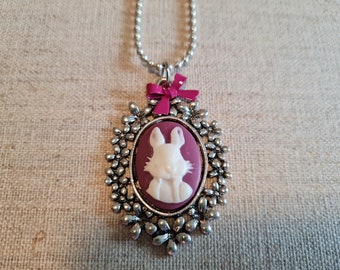 1 St. Necklace Easter Bunny Rabbit Cabochon Loop