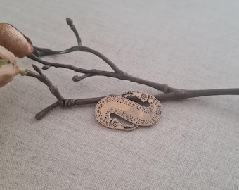 Snake brooch Hvolris Denmark replica 80s