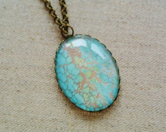 1 pc chaîne Vintage « Turquoise Marble »