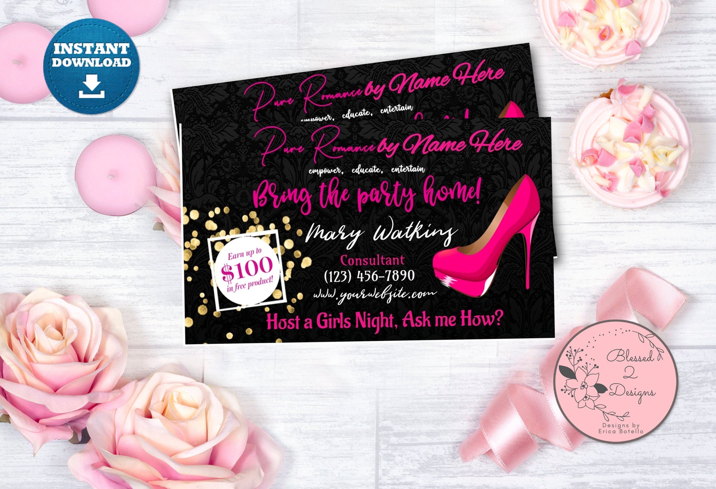 Pure Romance Business Card Design Pure romance Direct ...