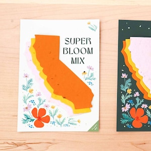 Regalo per damigelle d'onore Biglietto di semi piantabili per bomboniere di matrimonio della California Regalo di carta con semi di papavero della California per damigelle d'onore Biglietto di semi piantabili per bomboniere di matrimonio