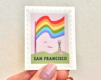 San Francisco Pride Sticker San Francisco Castro Sticker San Francisco Souvenir San Francisco Gift Twin Peaks Sticker Pride San Francisco