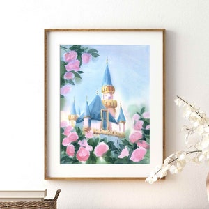 Disneyland Watercolor Disney Wall Art Disney Castle Print Disneyland Art Print Disney Watercolor Print Disney Gift Disney Castle Painting