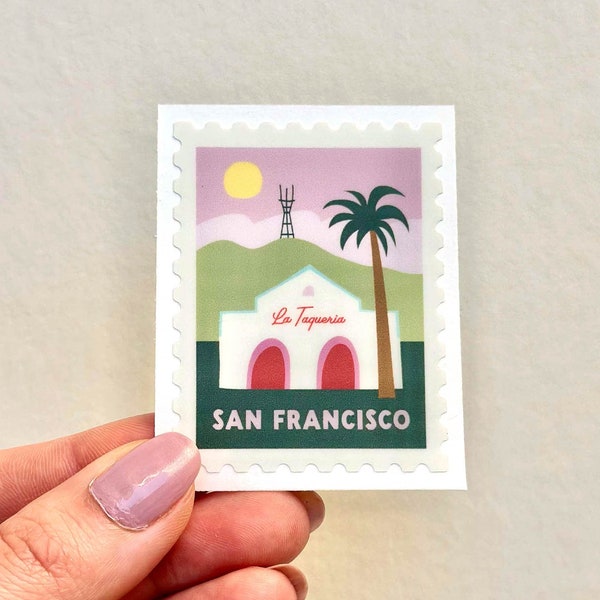 Mission San Francisco Vinyl Sticker Mission Twin Peaks Sticker San Francisco Souvenir San Francisco Gift Mission San Francisco Wedding Favor