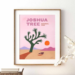 HW Joshua Tree Print, Desert Wall Art, Pop Art Poster, California Travel Poster, Joshua Tree National Park Poster, Desert Landscape Artwork