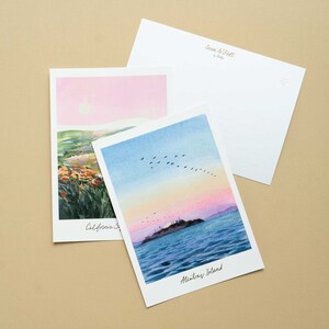 California Postcard Set Premium Watercolor Postcard California San Francisco Postcard Pack California Art Painting Travel Postcard San Fran