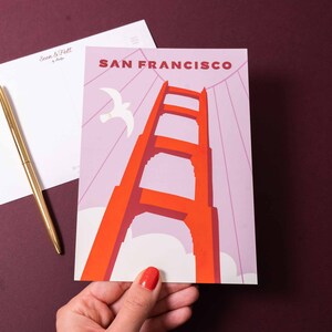 Golden Gate Bridge ansichtkaart San Francisco reis ansichtkaart San Francisco cadeau Golden Gate souvenir San Francisco ansichtkaart Reizen Californië