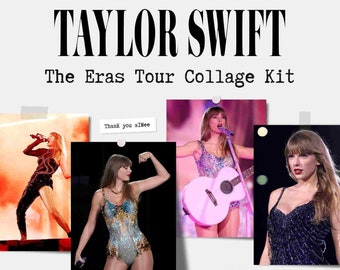 Taylor Swift Printable Collage Kit Taylor Swift Eras Tour Collage Sheets Printable Taylor Swift Inspiration Board Eras Tour Photo Collage