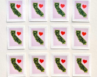 Stickers cadeaux pour mariage en Californie : Stickers Love State en vrac
