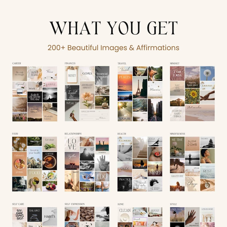 Canva Vision Board Template 2025, Digital Mood Board (digital Download ...