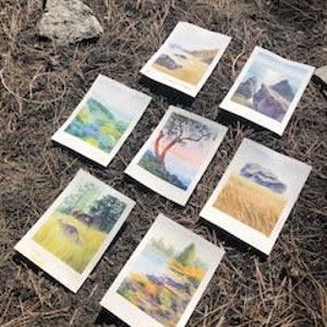 Wildflower Field California Postcard Premium Watercolor Painting California Souvenir Wildflower Field Souvenir Postcard Pack San Francisco image 9