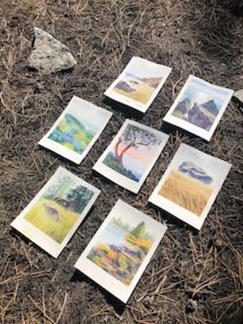 Wildflower Field California Postcard Premium Watercolor Painting California Souvenir Wildflower Field Souvenir Postcard Pack San Francisco image 9